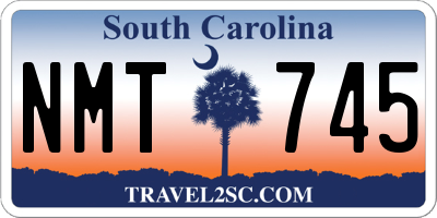 SC license plate NMT745