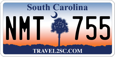 SC license plate NMT755