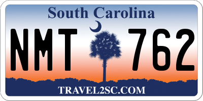 SC license plate NMT762