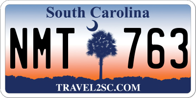 SC license plate NMT763
