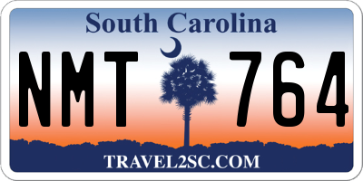 SC license plate NMT764