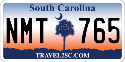 SC license plate NMT765