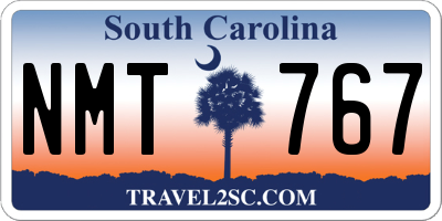 SC license plate NMT767