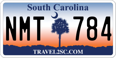 SC license plate NMT784