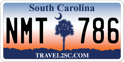 SC license plate NMT786