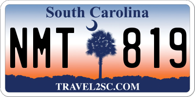 SC license plate NMT819