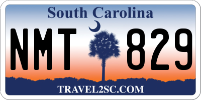 SC license plate NMT829