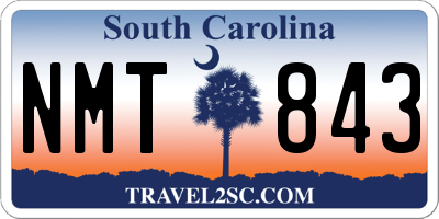SC license plate NMT843