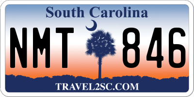 SC license plate NMT846