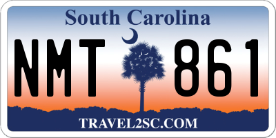 SC license plate NMT861