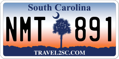SC license plate NMT891