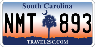 SC license plate NMT893