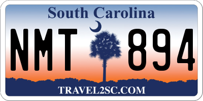 SC license plate NMT894