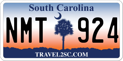 SC license plate NMT924