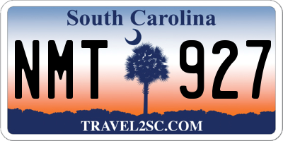SC license plate NMT927