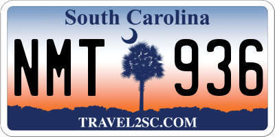 SC license plate NMT936