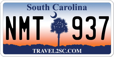 SC license plate NMT937