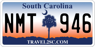 SC license plate NMT946