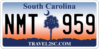 SC license plate NMT959