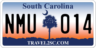SC license plate NMU014