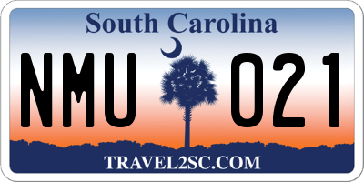 SC license plate NMU021