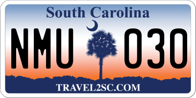 SC license plate NMU030