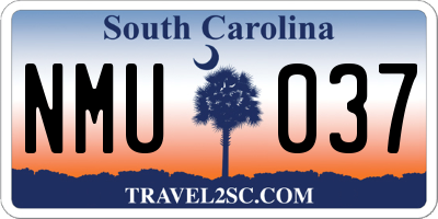 SC license plate NMU037