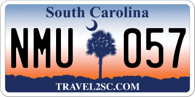 SC license plate NMU057