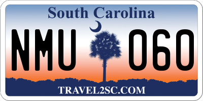 SC license plate NMU060