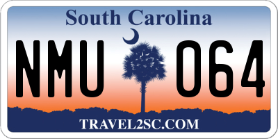 SC license plate NMU064