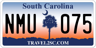 SC license plate NMU075
