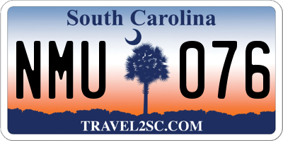 SC license plate NMU076