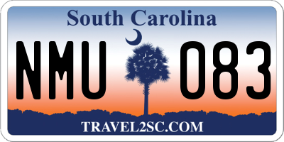 SC license plate NMU083