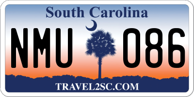 SC license plate NMU086