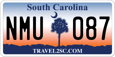 SC license plate NMU087