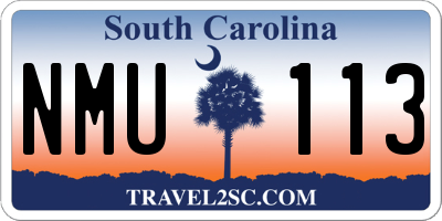 SC license plate NMU113