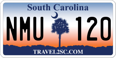 SC license plate NMU120