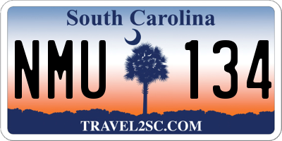 SC license plate NMU134