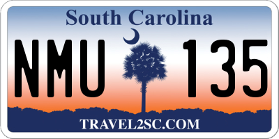SC license plate NMU135