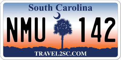 SC license plate NMU142
