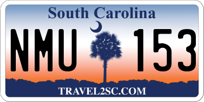 SC license plate NMU153