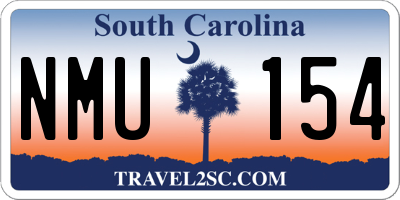 SC license plate NMU154