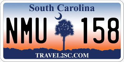 SC license plate NMU158