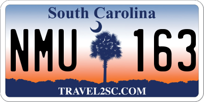 SC license plate NMU163