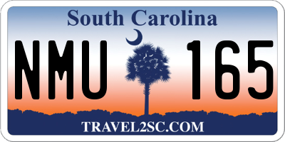 SC license plate NMU165