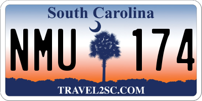 SC license plate NMU174