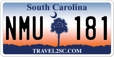 SC license plate NMU181