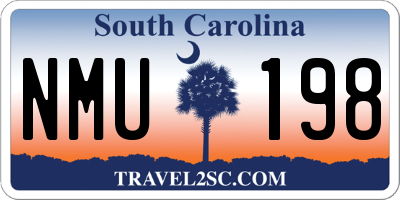 SC license plate NMU198