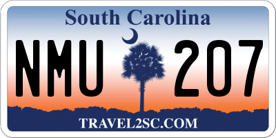 SC license plate NMU207