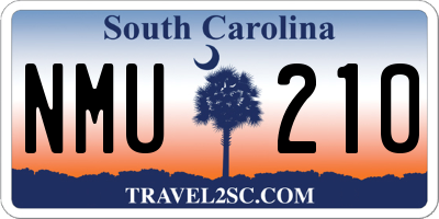 SC license plate NMU210